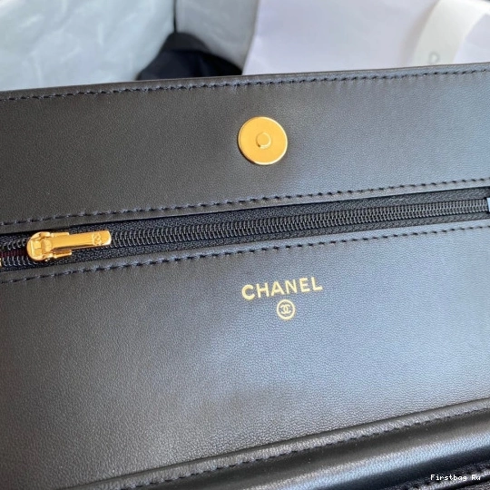 First Bag Ru WALLET CHAIN NEW CHANEL LAMBSKIN EDITION 0725
